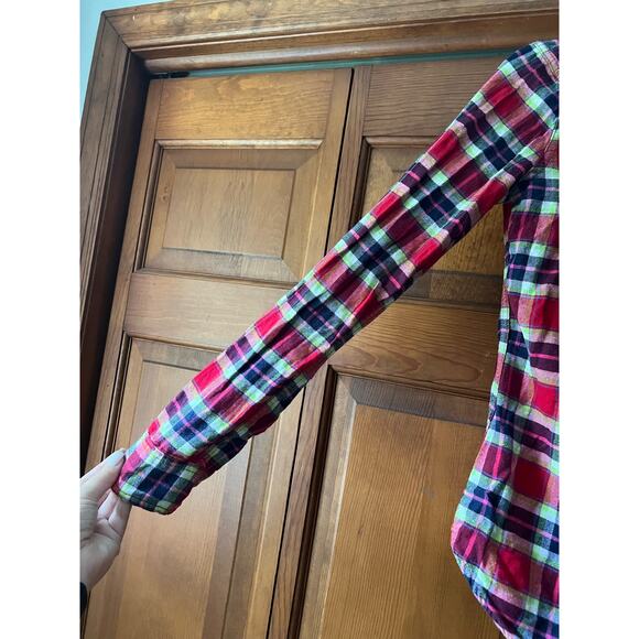 Abercrombie & Fitch Women's Check Button Up Shirt Long Sleeve Multicolor SZ XS - Picture 4 of 8